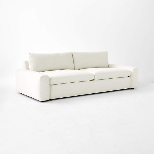 Serrat 93.5" White Performance Fabric Sofa