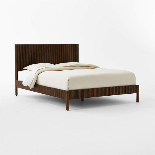 Siro Dark Mindi Wood Bed