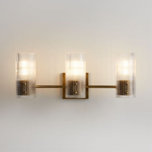 Soleil Fluted Glass 3-Light Wall Sconce