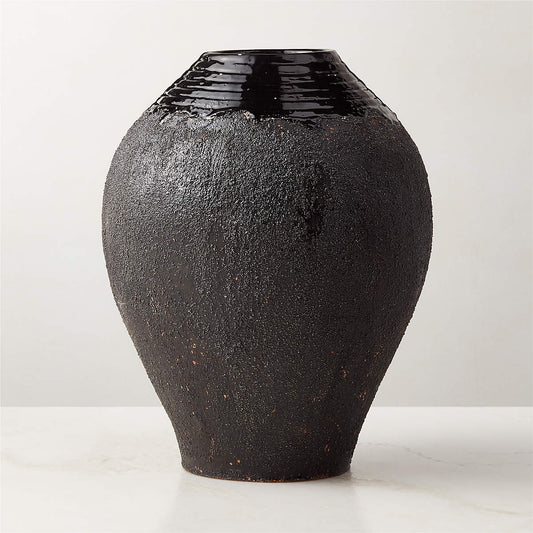 Somova Black Terracotta Vase