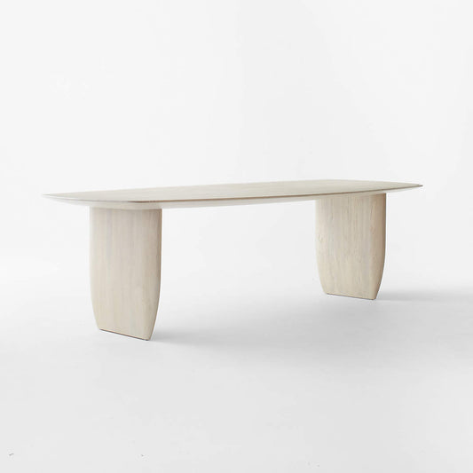 Spigolo 107" Bleached Oak Dining Table By Goop