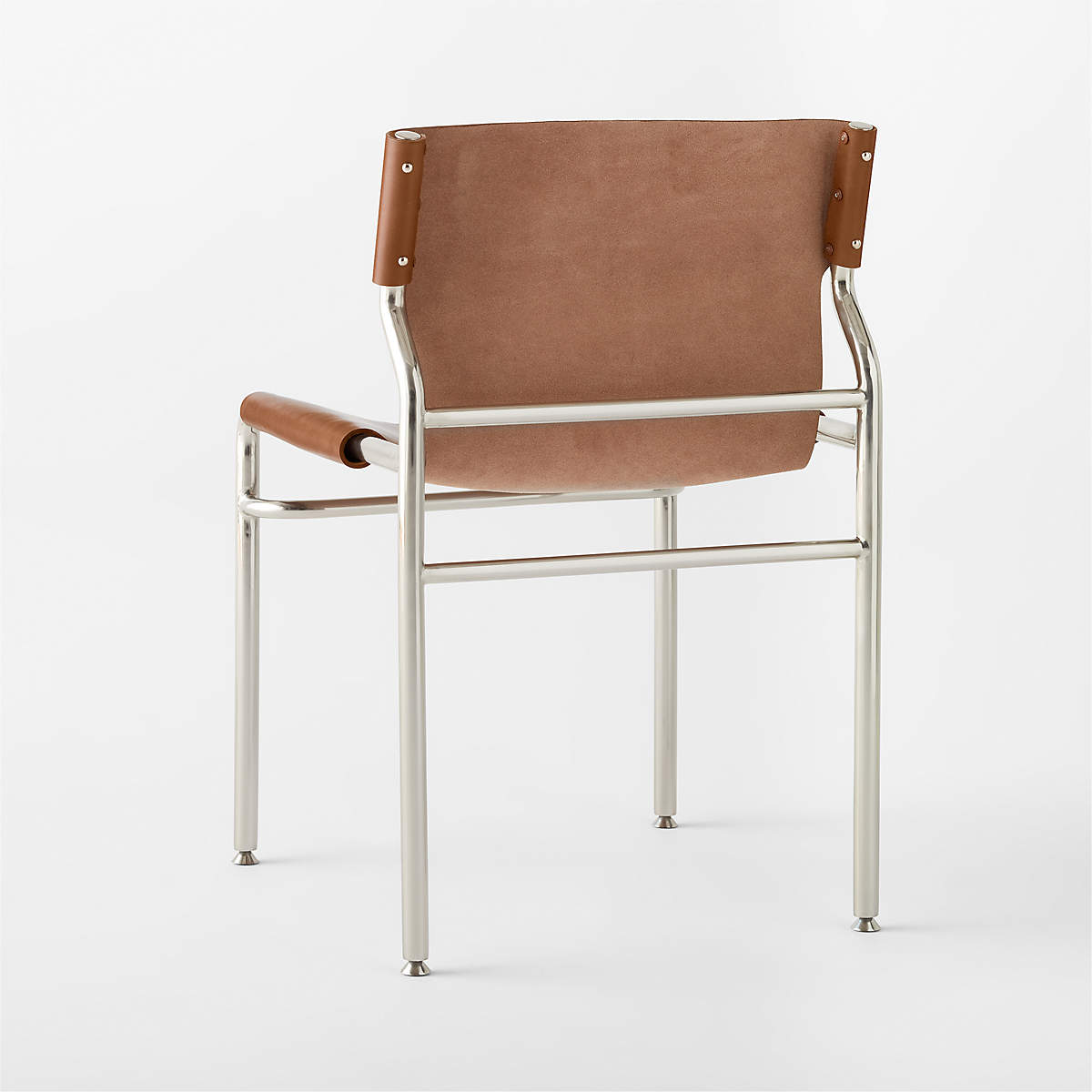 Surf Sling Brown Leather Dining Chair