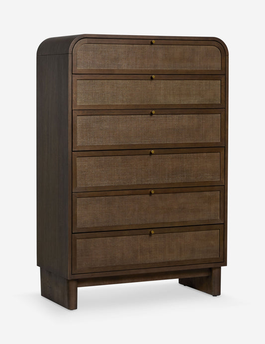 Suzette Tall Dresser - Smoked Oak