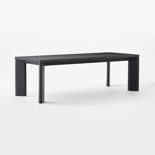 Sydney Rectangular Ebonized Oak Dining Table With Black Steel Legs 95.5''