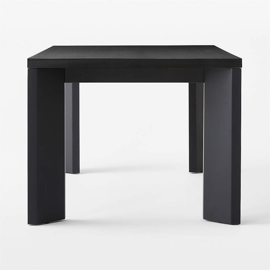 Sydney Rectangular Ebonized Oak Dining Table With Black Steel Legs 72''