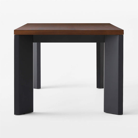 Sydney Rectangular Walnut Dining Table With Black Steel Legs 72''