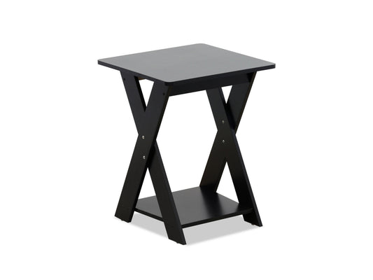 Espresso Finish Modern Criss-Crossed End Table