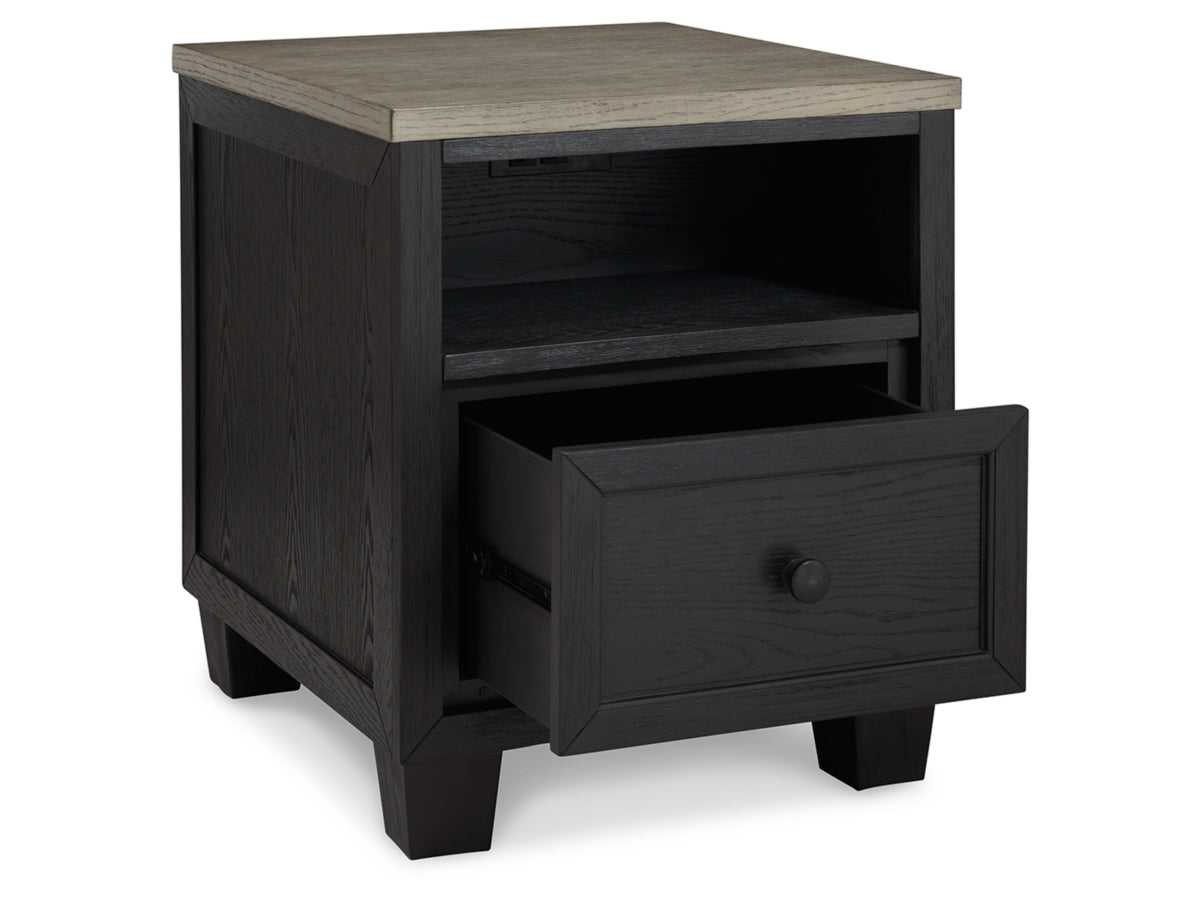 Foyland 1 Drawer End Table With Usb Charging