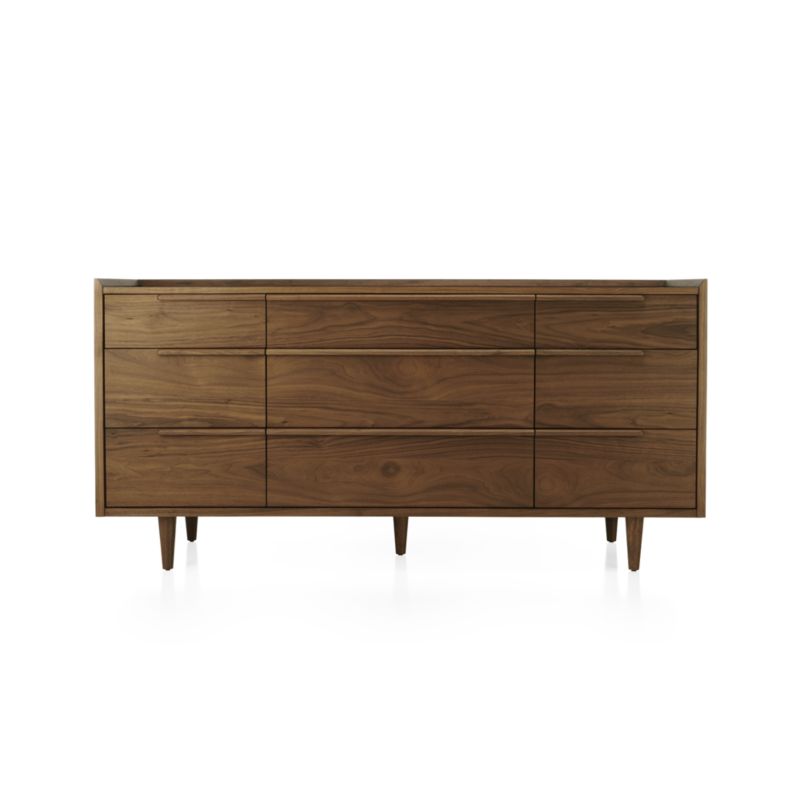 Tate Walnut 9-Drawer Dresser