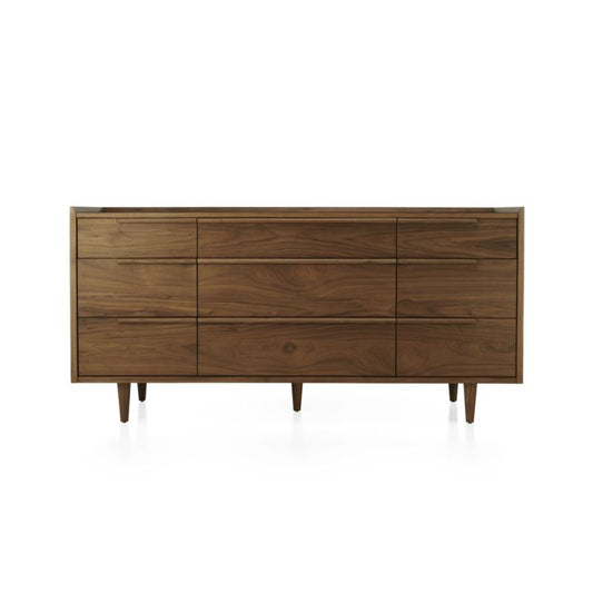 Tate Walnut 9-Drawer Dresser