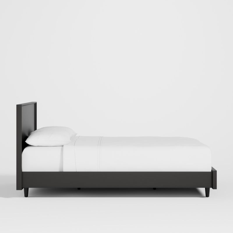Tate Black Queen Wood Bed