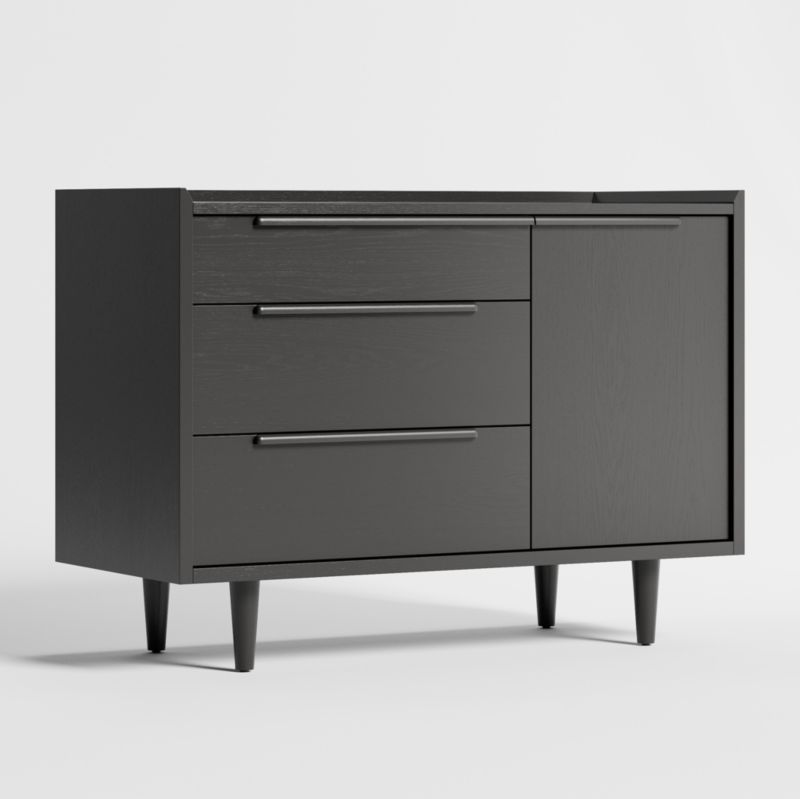 Tate Black Small 3-Drawer Chest