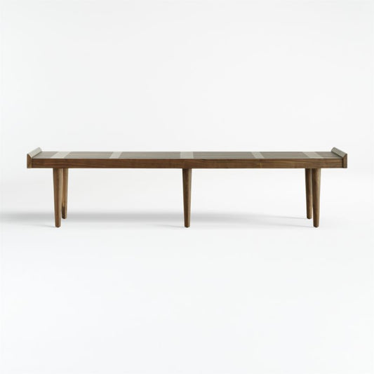 Tate King Walnut Slatted Bench