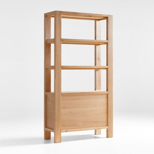 Terra Natural White Oak Wood Bookcase