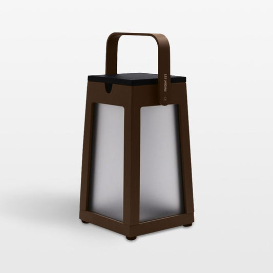 Tinka Corten Aluminum Portable Solar Led Outdoor Lantern 10.5"