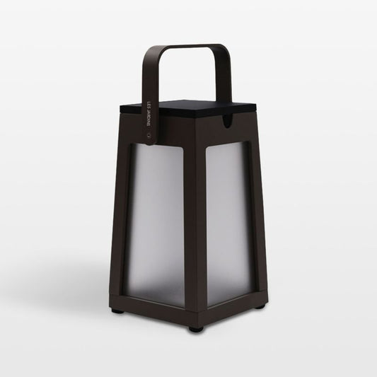 Tinka Grey Aluminum Portable Solar Led Outdoor Lantern 10.5"