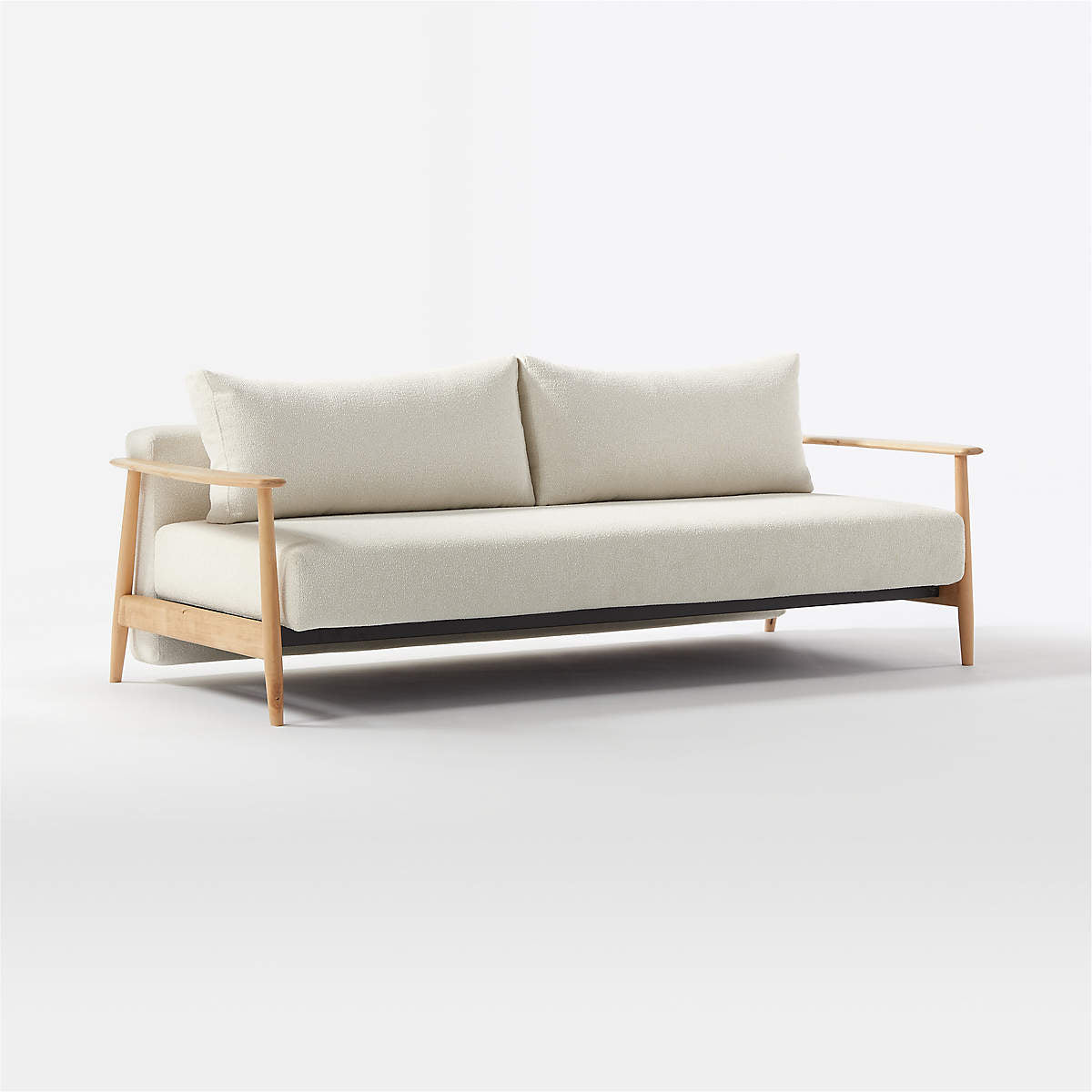 Una 84" Ivory Boucle Sleeper Sofa