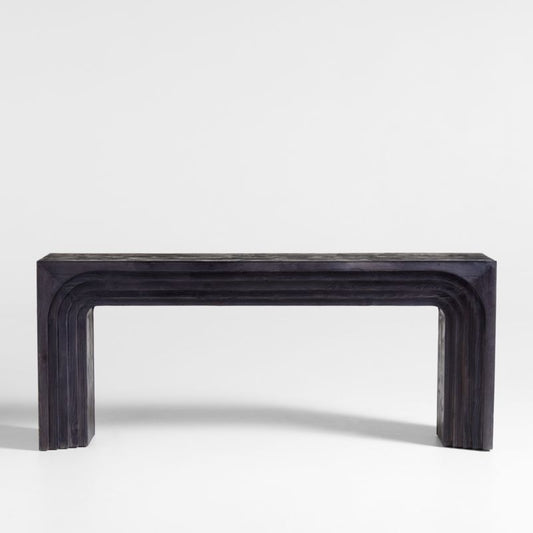 Valo 72" Ebonized Pine Wood Console Table