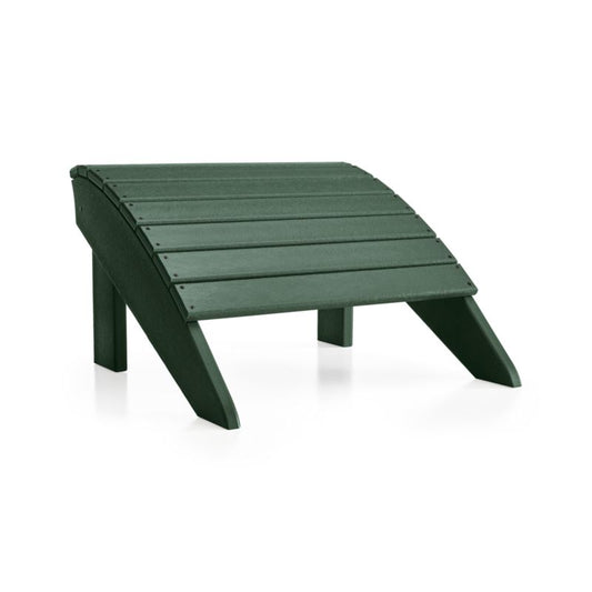 Vista Ii Green Outdoor Adirondack Chair Ottoman By Polywood®