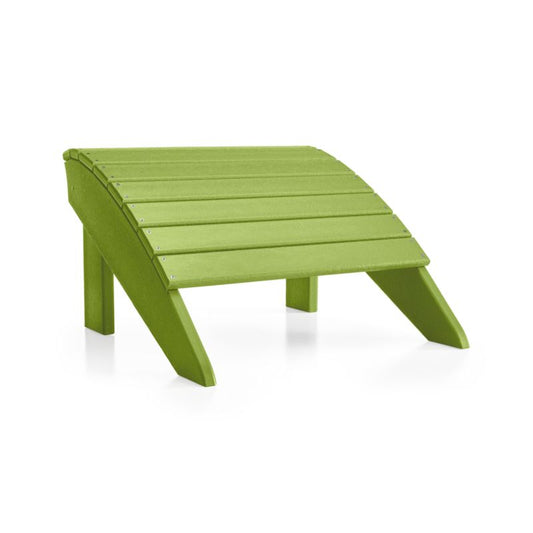 Vista Ii Lime Outdoor Adirondack Chair Ottoman By Polywood®