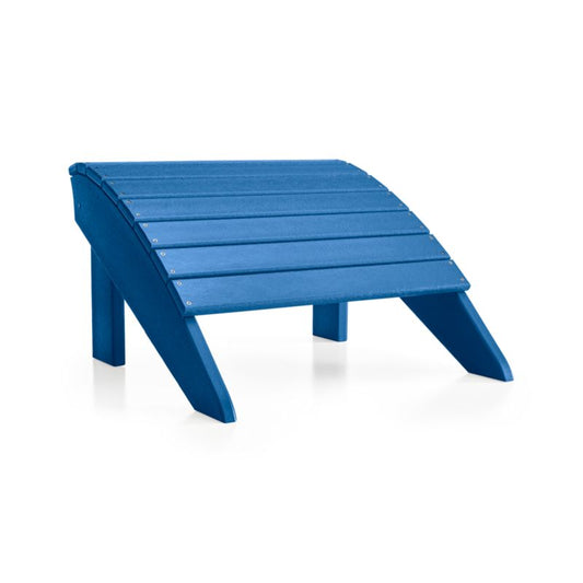 Vista Ii Pacific Blue Outdoor Adirondack Chair Ottoman By Polywood®