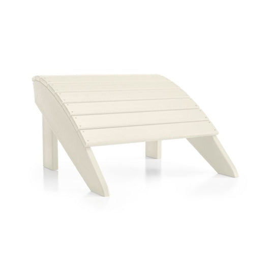 Vista Ii White Outdoor Adirondack Chair Ottoman By Polywood®