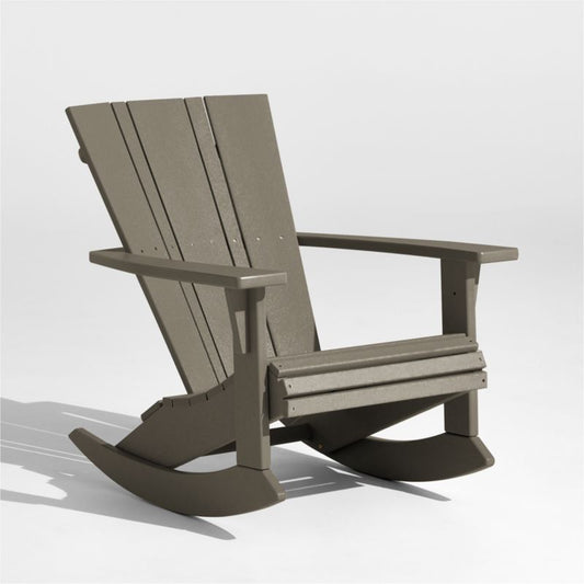 Vista Grey Outdoor Adirondack Rocking Chair By Polywood®