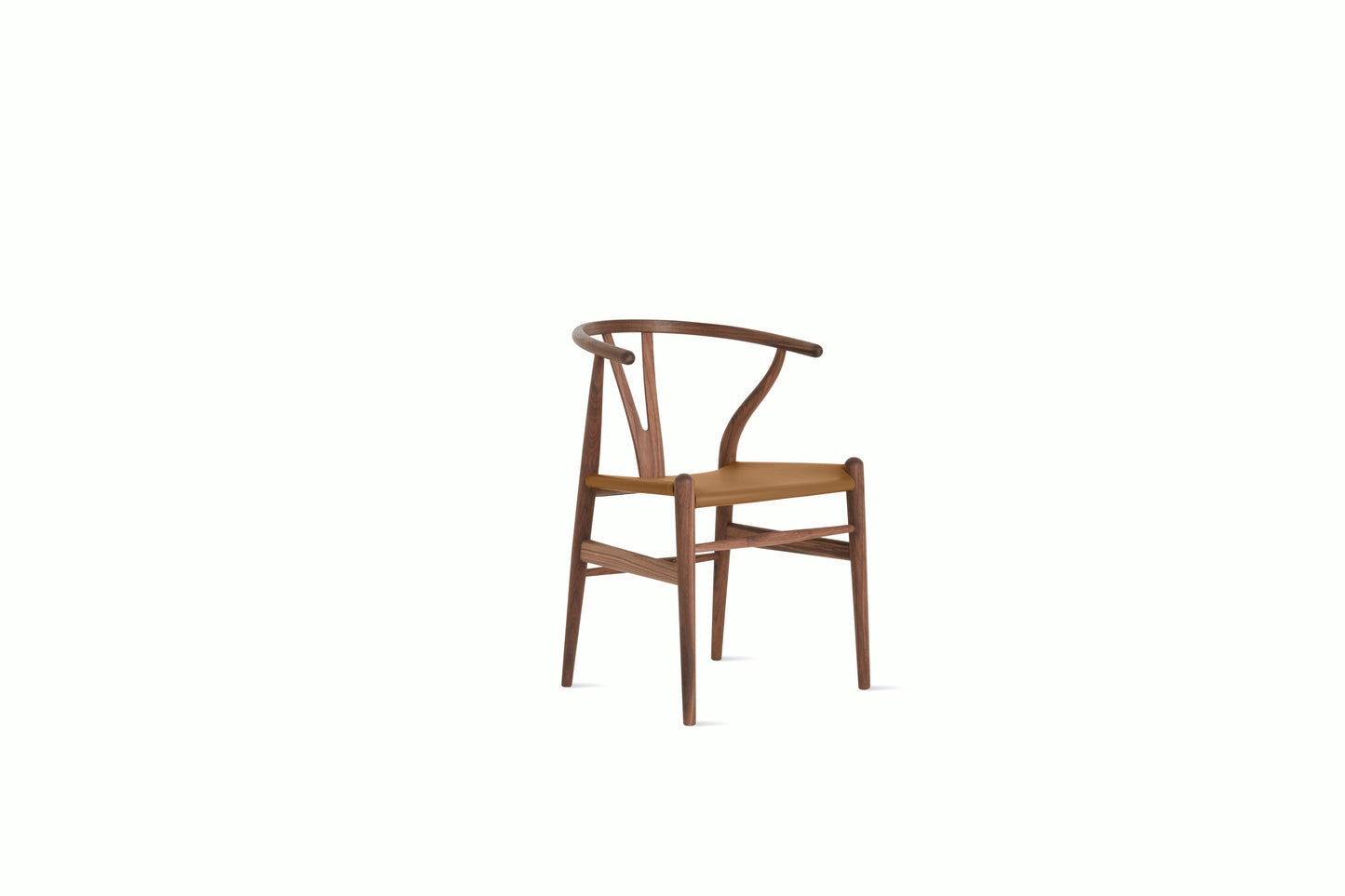 Wishbone Chair With Leather Seat