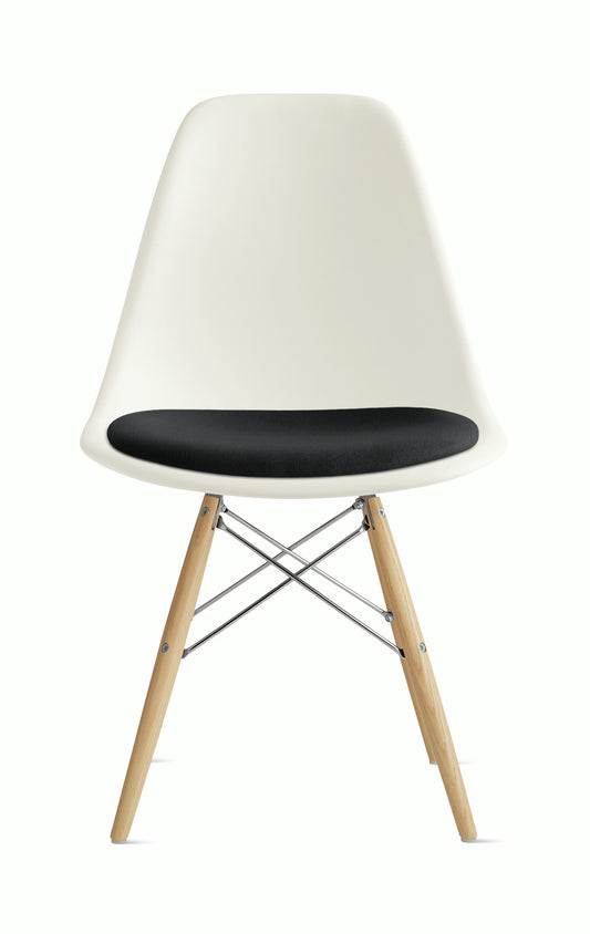 Eames Molded Plastic Side Chair With Seat Pad