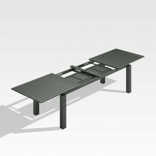 Walker 96" Dark Grey Extendable Outdoor Dining Table