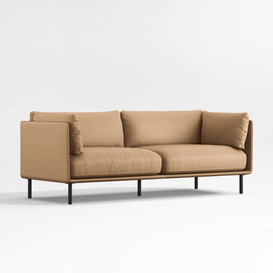 Wells Renew Vegan Leather Sofa 84"