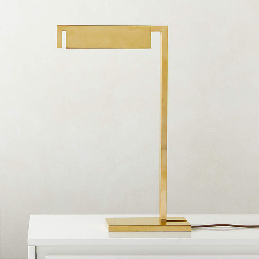 Wilde Polished Brass Task Table Lamp