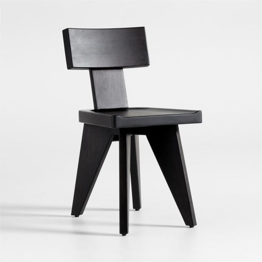 Yukon Black-Brown Wood Dining Side Chair