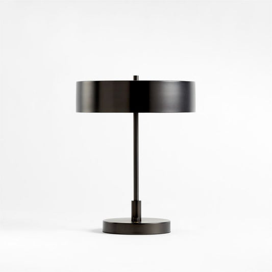 Zain Dark Pewter Grey Table Lamp With Usb Port