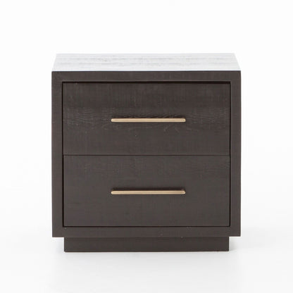 Alexa Burnished Pedestal 2-Drawer Nightstand (22")