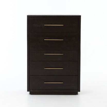 Alexa Burnished Pedestal 5-Drawer Dresser (30”)