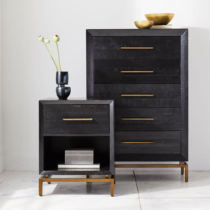 Alexa Burnished 5-Drawer Dresser (33.5")