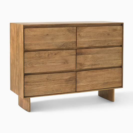 Anton Solid Wood Narrow 6-Drawer Dresser (48")