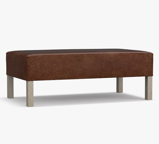 Arden Leather Ottoman