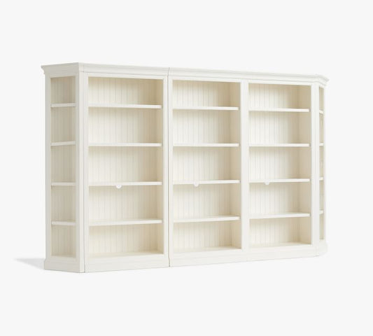 Aubrey Wall Bookcase With Cabinets (139")