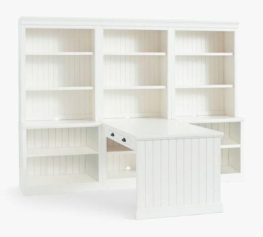 Aubrey Peninsula Desk With Bookcase Suite (108")