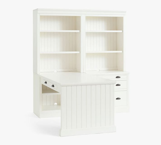 Aubrey Peninsula Desk With Bookcase Suite (72")