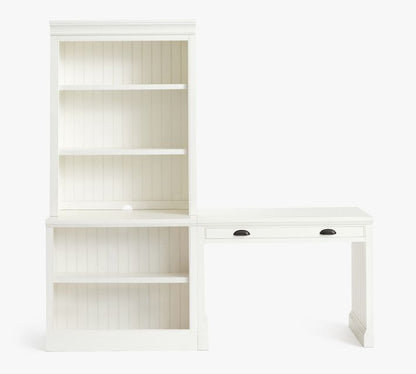 Aubrey Writing Desk With Bookcase & File Cabinet (78")