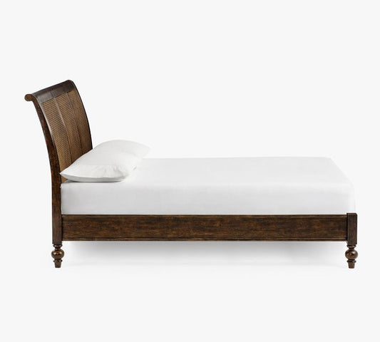 Augusta Cane Sleigh Bed