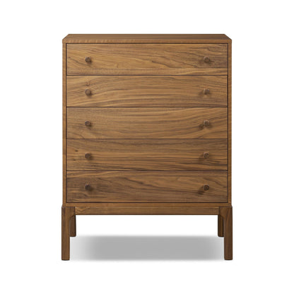 Berriman Walnut 5-Drawer Dresser (32")