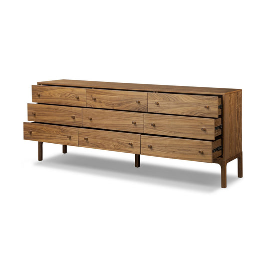 Berriman Walnut 9-Drawer Dresser (85")