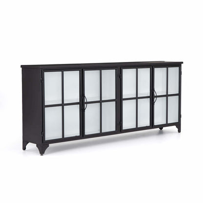 Black & White Iron Media Console