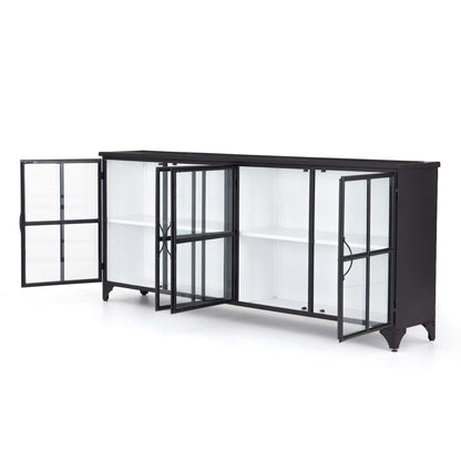 Black & White Iron Media Console