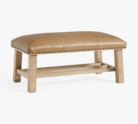 Caden Petite Leather Bench