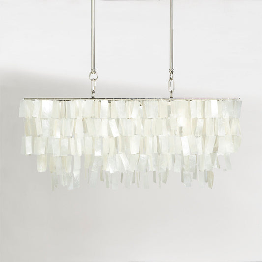 Capiz Rectangle Chandelier (30.5")